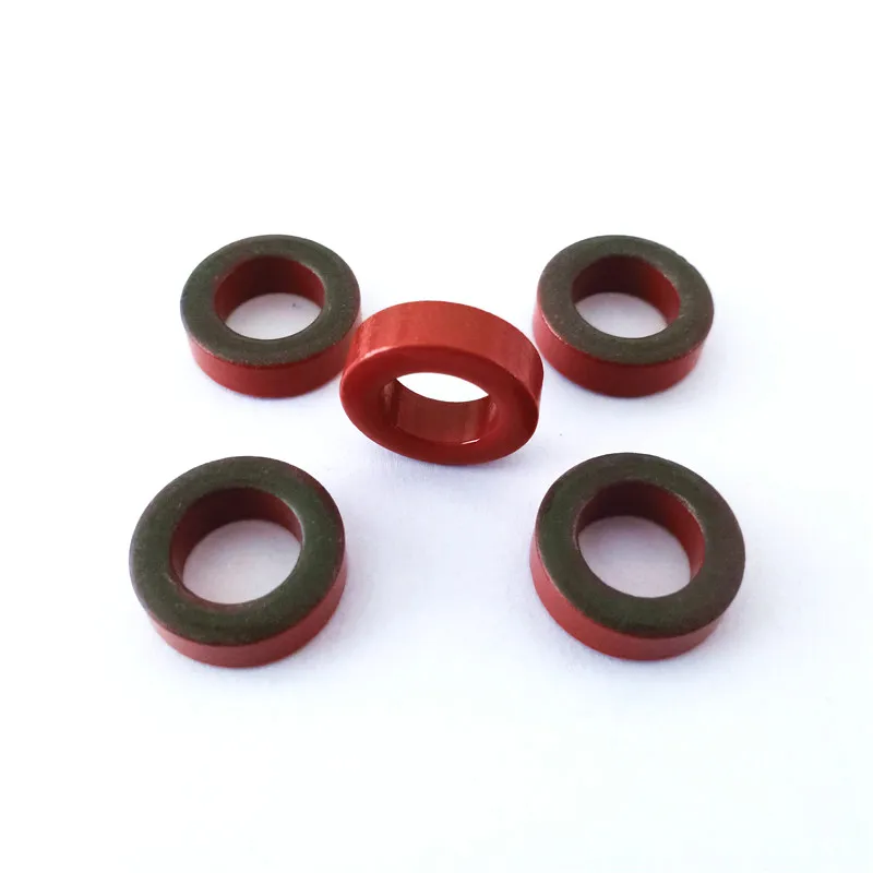 T106-2 Iron Ferrite Toroid Cores 27*14*11 mm For Inductors Iron powder Core Red Ring 10MB Low permeability