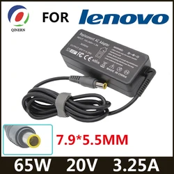 Adaptador para portátil Lenovo IBM, cargador de 20V, 3.25A, 65W, 7,9x5,5mm, 8 pines, C100, C200, N200, X200, X300, R400, R500, T410, T510, V100, V200