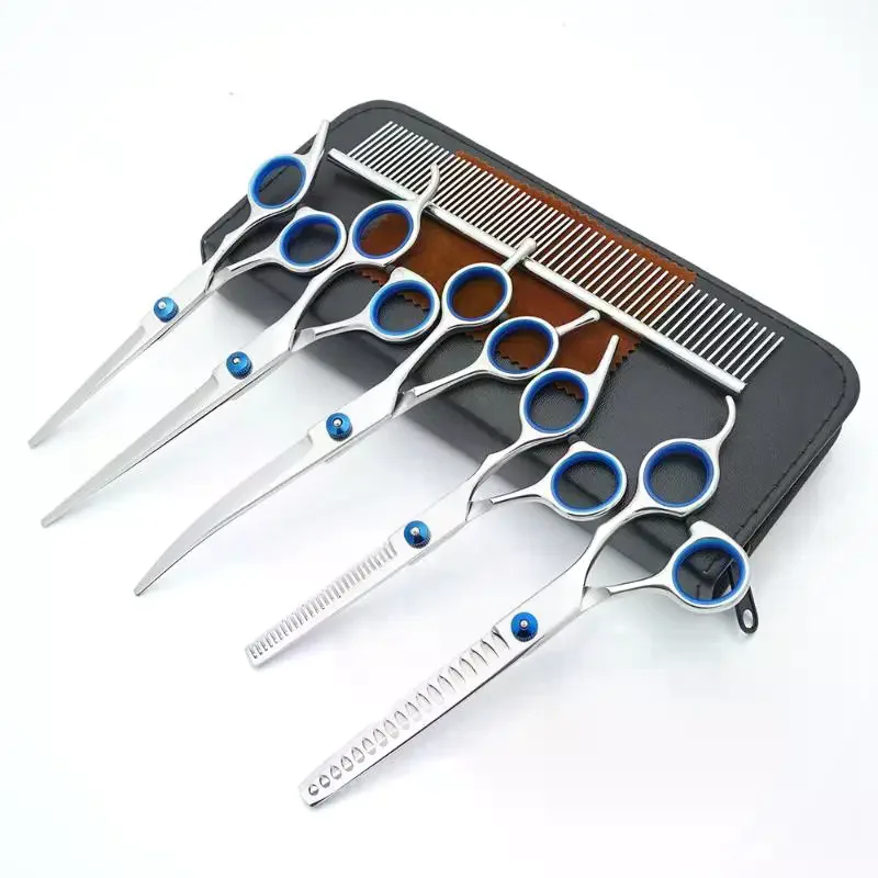 /Kuz/Professional Hairdressing Scissors Stainless Steel Cutting Thinning Barber Shear For Home Salon Use Pet Grooming Trimming