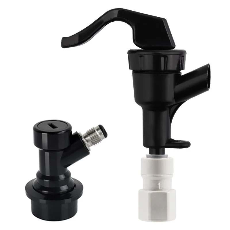 Picnic Tap Ball Lock Line Assembly,Plastic Beer Faucet & Ball Lock & 1M EVA Tube & Push In Joint,Quick Connector Beer Dispenser