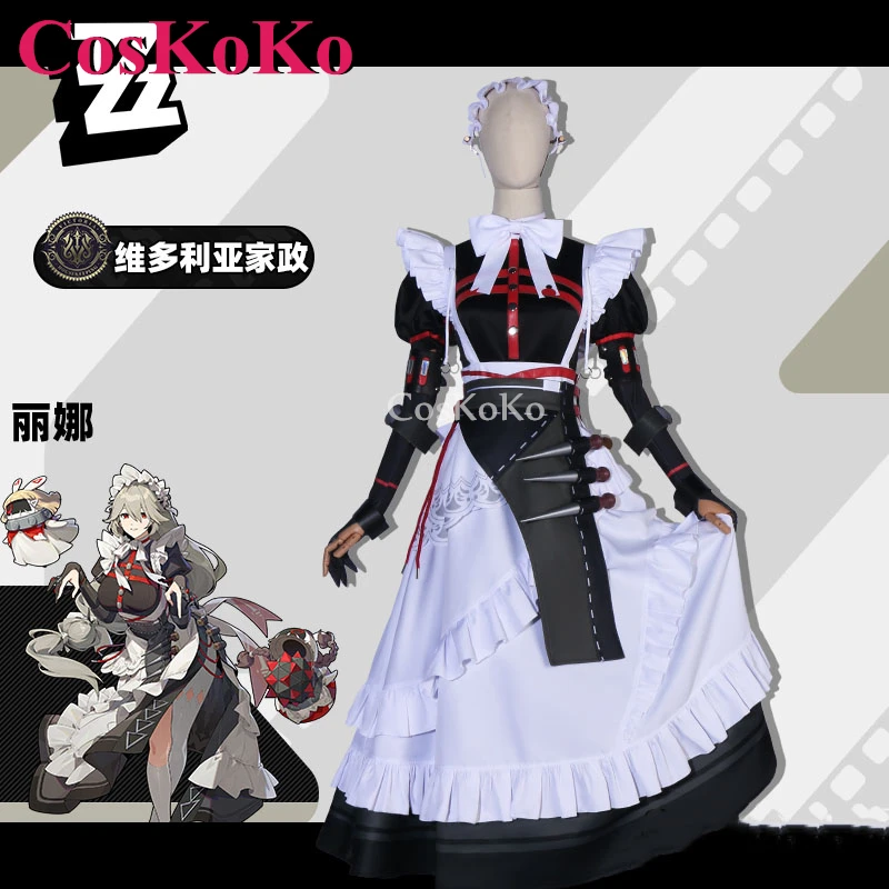 CosKoKo Alexandrina Sebastiane Cosplay Game Zenless Zone Zero Costume Victoria Maid Dress Halloween Party Role Play Clothing New