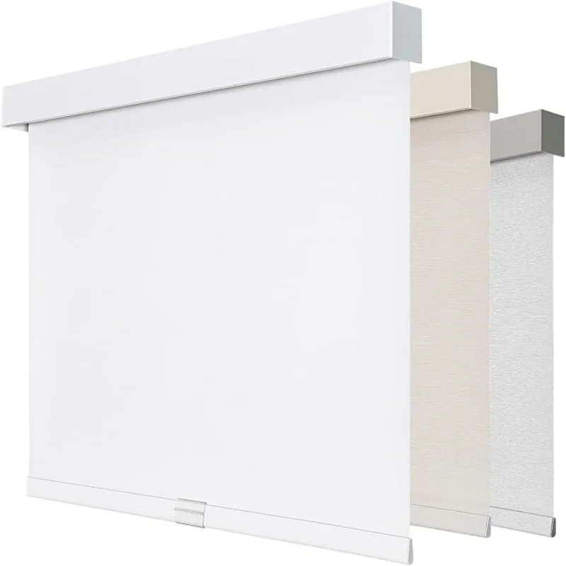 

High-End Customized Blinds Square Valance 100% Blackout Waterproof Fabric Manual Spring Cordless Roller Blinds For Home Windows