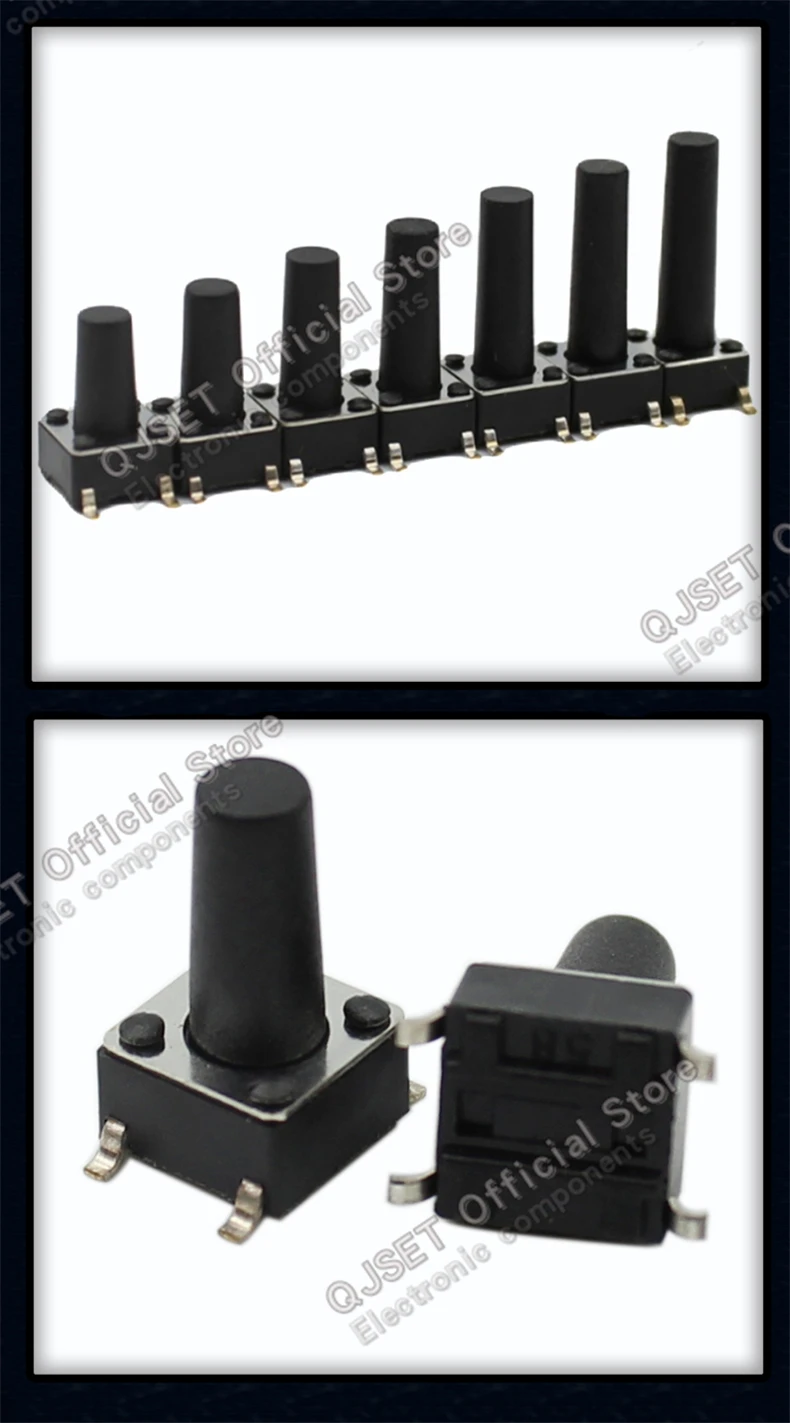 70/100 stücke 6*6 Schalter Taktile Druckschalter Kit Höhe: 4,3 5-13 MM DIP 4pin SMD Micro Schalter 6x6 Druckschalter Für Arduino – Detail 13