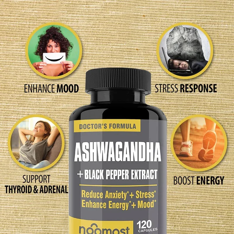 Black Pepper Extract - Helps Naturally Relieve Anxiety, Adrenal Support, Thyroid Support, Cortisol and Mood Lift