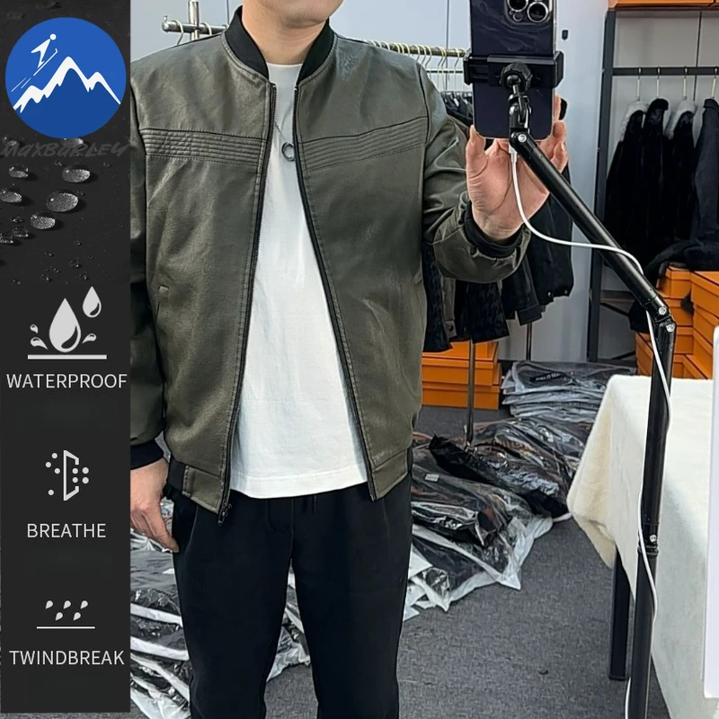 

Куртка премиум-класса Maxbarley, классическое пальто с бейсбольным воротником, свободное пальто для пешего туризма, многофункциональная ветрозащитная удобная одежда Gorpcore