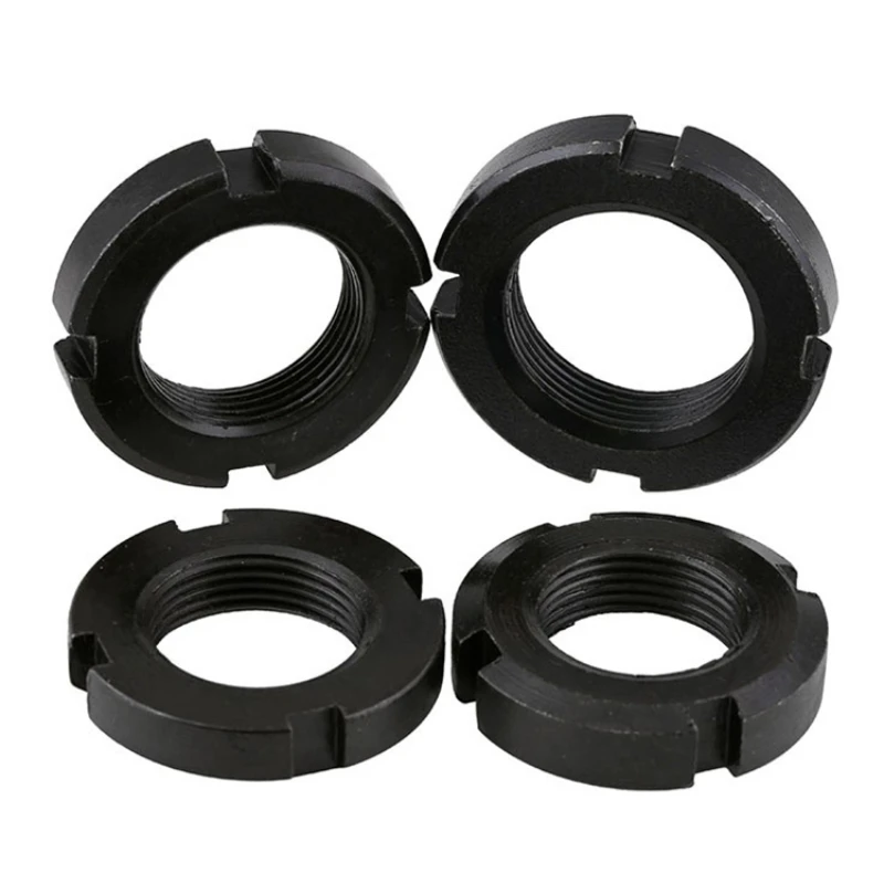 M10 M12 M14 M16 M18 M24 Круглая гайка Шлицевая гайка Гайка с четырьмя пазами GB812