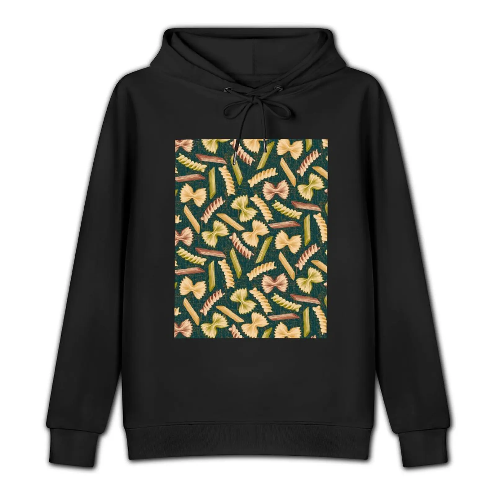 Pasta Party - noodle pattern on dark Pullover Hoodie streetwear men hooded shirt male clothes mens clothing new hooded tee