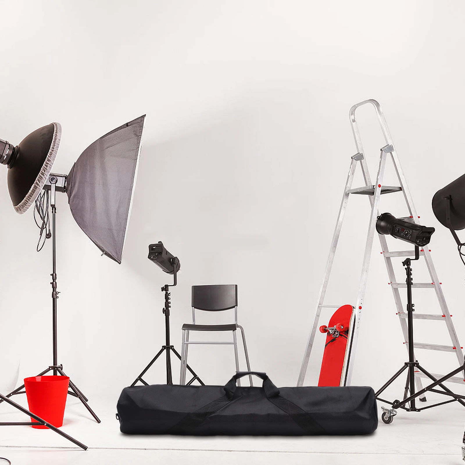 

Portable Bag For Light Stand With Shoulder Strap Tripod Storage Case Wear-Resistant Zipper Design For Photography Carrying