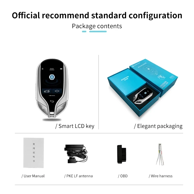 XNRKEY K911 LCD Key PKE Keyless Entry Work With Moblie Phone Modified Universal Remote Car Key Prevention 300 Days Battery Life