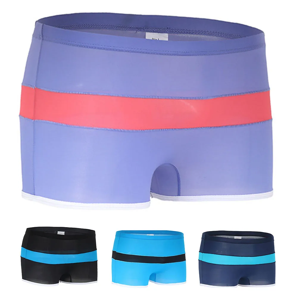

Men Ice Silk Breathable Gay Sissy Pouch Underwear For Hot Man Underpants Summer Men's Panties Low Rise Thong Boxershorts Trunks