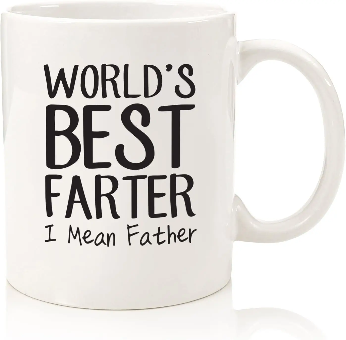 Gifts for Dad - Worlds Best Farter, Father Funny Coffee Mug - Best Dad Gifts from Daughter, Son - Gag Birthday Gifts for Men - H