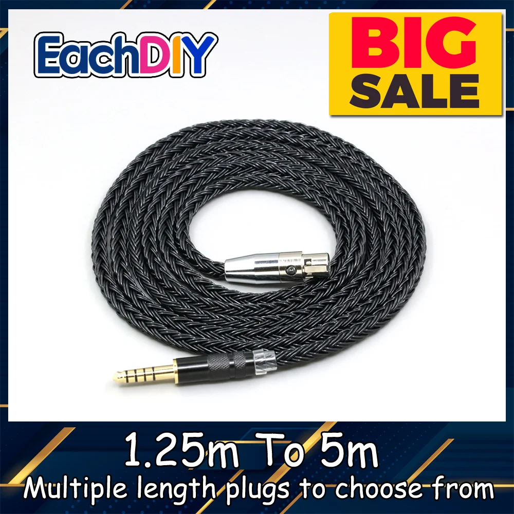 

For AKG K702 K271 K272 Q701 K240 K141 K712 K181 K267 K712 16 Core Black Braided Earphone Cable LN008862
