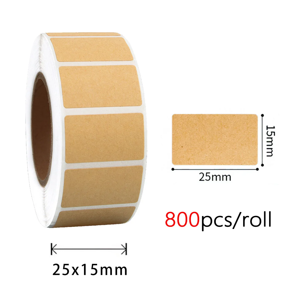 260–800 Stück Kraftpapier-Aufkleber, Rollen mit selbstklebenden Aufklebern, können handgeschrieben werden, Klassifizierung, Verpackung, Notizen – Detail 7