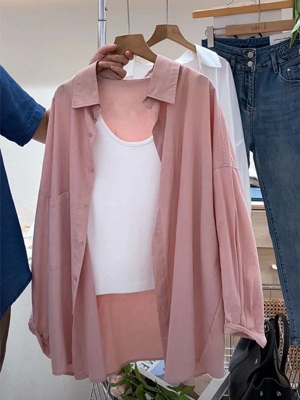 

plus Size 300 Pou Women's Casual Loose Thin irt Spring Summer Comfortable Outerwear Cardigan Korean Sle Commute Wind