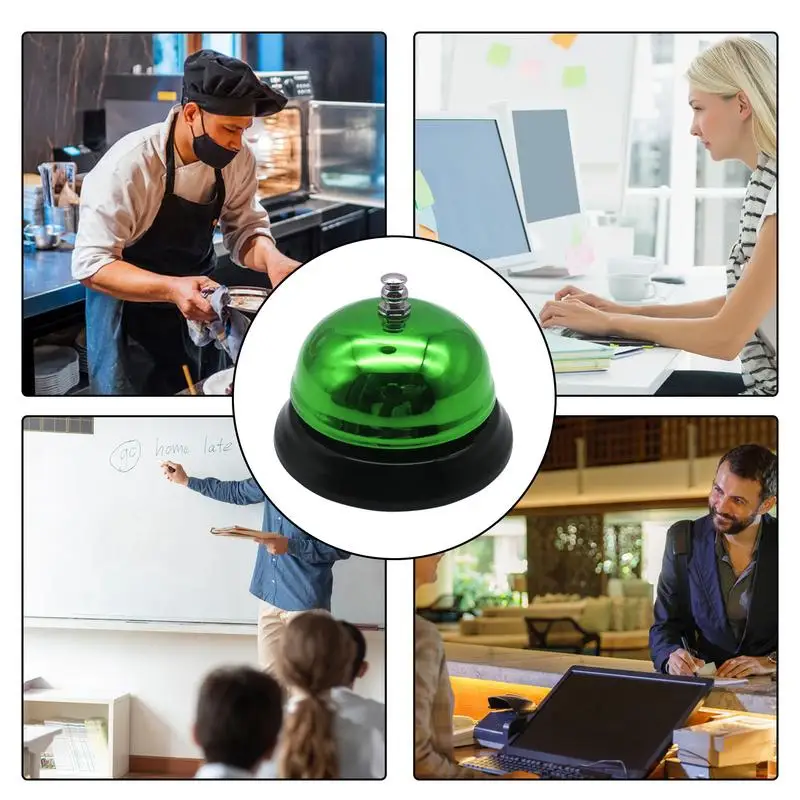 Table Bell Table Desk Call Metal Bell Metal Anti-Rust Desktop Call Bell Front Desk Bell For Hotels Restaurants Kitchens Bars