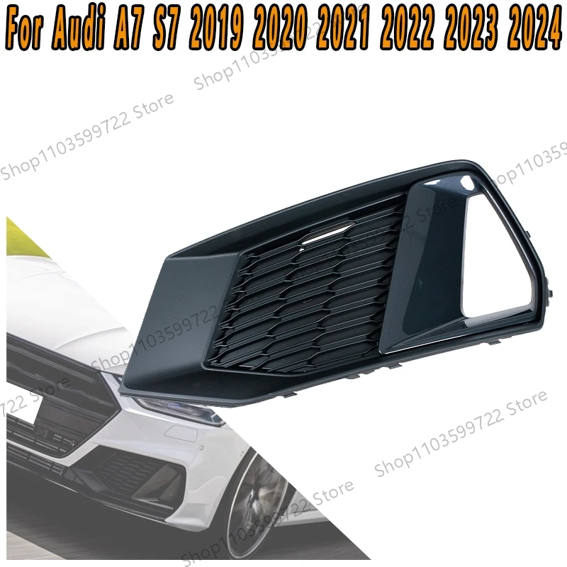 

Car Fog Light Frame Cover For Audi A7 S7 2019 2020 2021 2022-2024 Front Bumper Ventilation Under Grille Under Center Mesh Cover