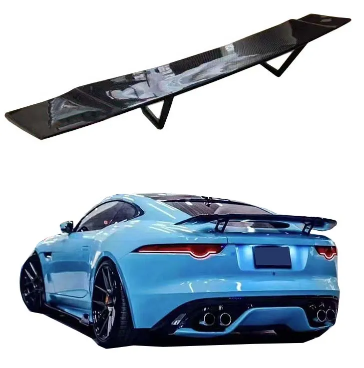 

Carbon Fiber IMP Style Swan Neck Wing for 2022+ Jaguar F-type Trunk Lip Splitter Carbon Spoiler Body Kit