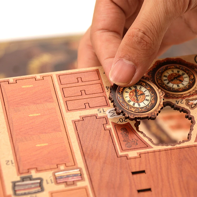 Meistverkauftes Montiertes Nook Book DIY Bibliotheks-Dekorationsset Maßgefertigtes 3D Holzhaus DIY Book Nook Kit Bücherregal-Set DIY Book Nook