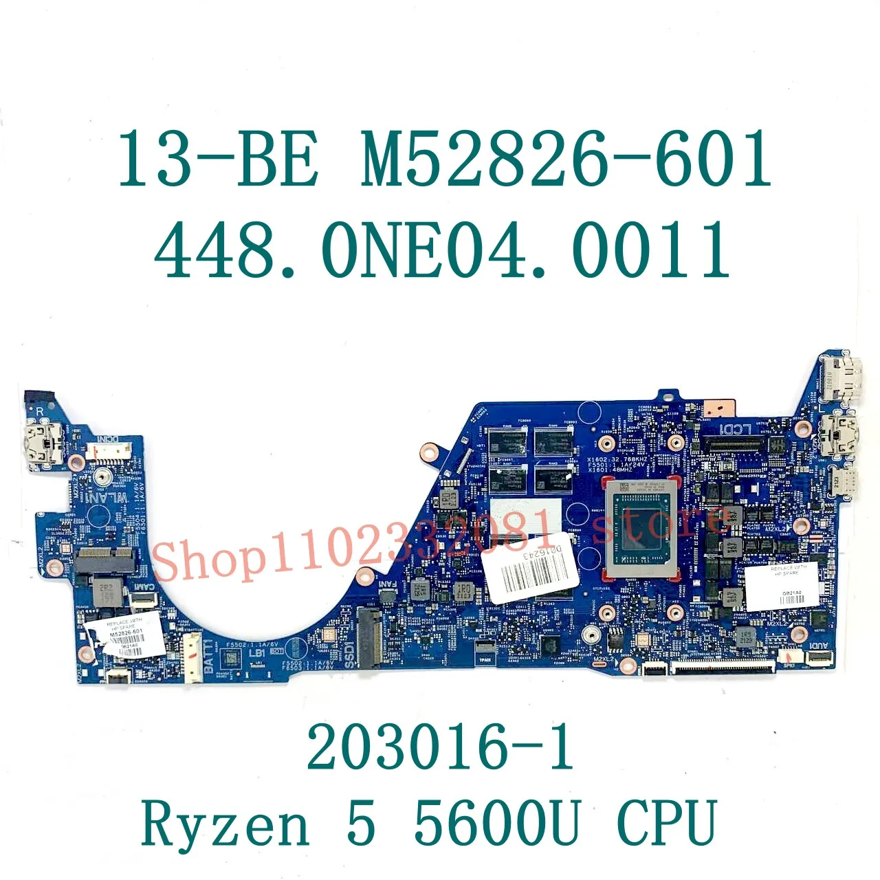 448.0NE04.0011 M52826-601 M52828-601 N16749-601 Pour HP 13-punLaptop Carte Mère 203016 Avec R5 5600U / R7 5800U CPU 100% Testé