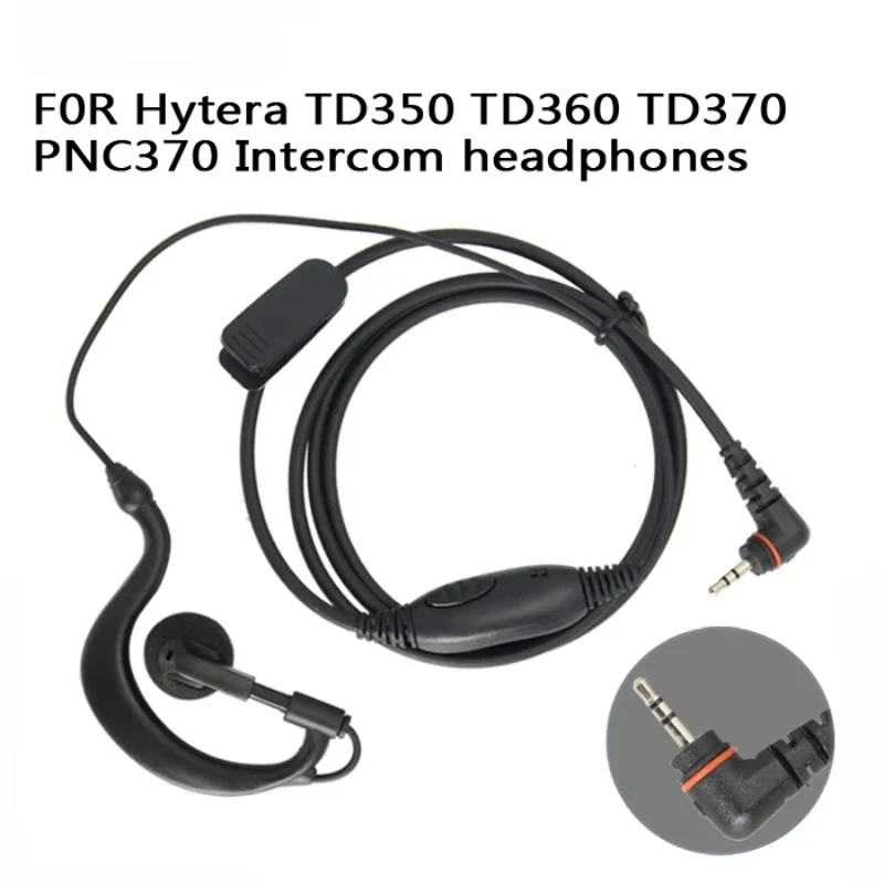 Walkie-talkie Headphones PTT Mic Speaker Headset for Hytera Radio TD350 TD360 TD370 PNC370 BD300 BD350 BD360 Intercom Headphones