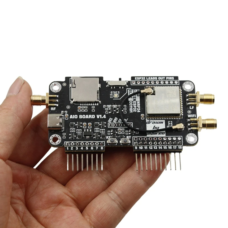 For Flipper Zero Multiboard 2.4G Module Expansion Wifi NRF24 + ESP32 Expansion High Gain CC1101 Module