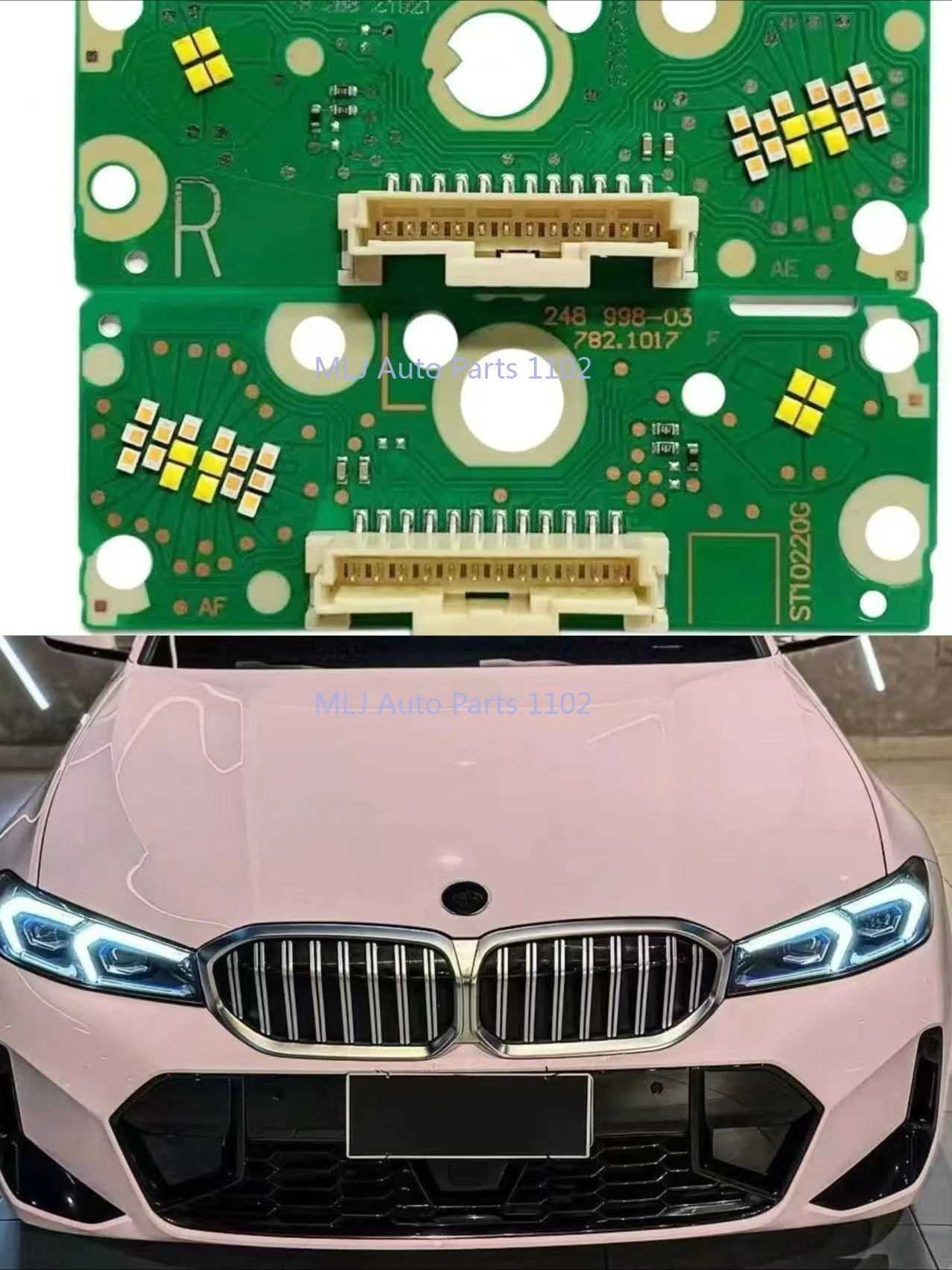 

For BMW 3 Series G20 G28 I3 2023-2025 High configurati Yellow Angel Eyes DRL Board LED Headlight Chip Ballast Module
