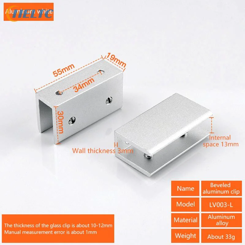 

4PCS/Lot Square Glass Clamps Glass Clamp Holder Shelf Clip Aluminum Bracket Support For 5mm 6mm 8mm 10mm 12mm Thickness Board