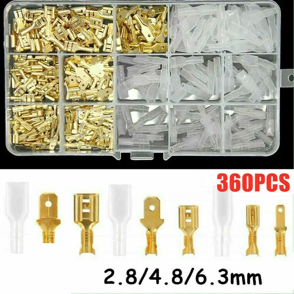 

Accessory Terminal Connector Assortment Connectors Electrical Insulation Sleeve Male Female Replacement Wire Crimp