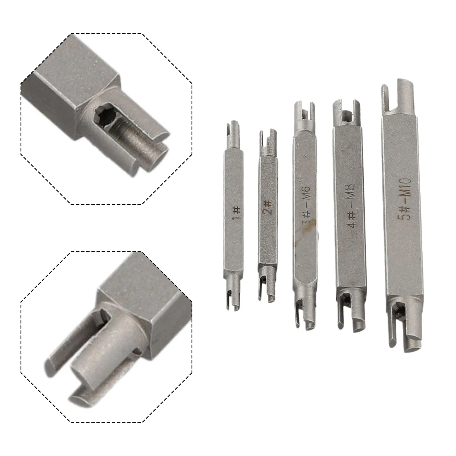 

Manual Deviation Broken Head Taps Set 5PCS Tap Set Alloy Steel Double-ended Tap High-quality Materials Manual Measurement