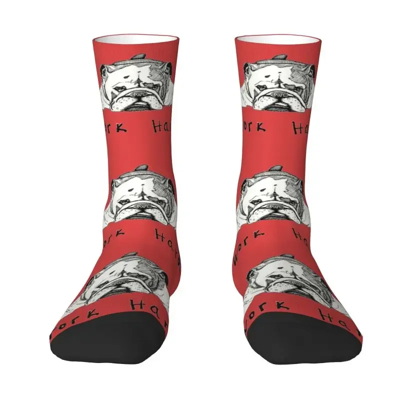 

Funny French Bulldog Hard Work Men's Crew Socks Unisex Funny 3D Printed Cute Dog Puppy Dress Socks