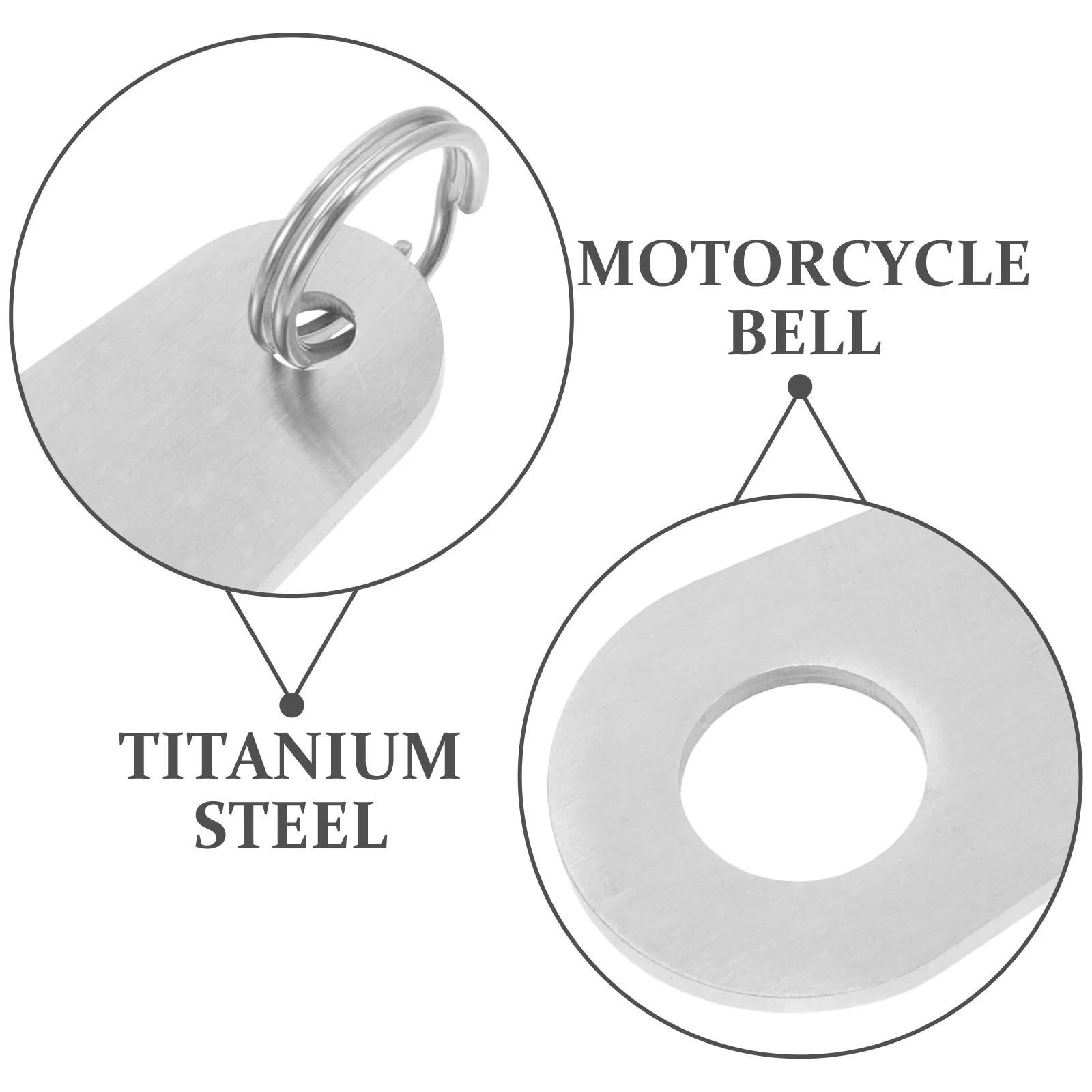 

Metal Motorcycle Bell Hanger Titanium Steel Durable Bike Bell Mounting Good Luck Riding Accessories Hanging Supply