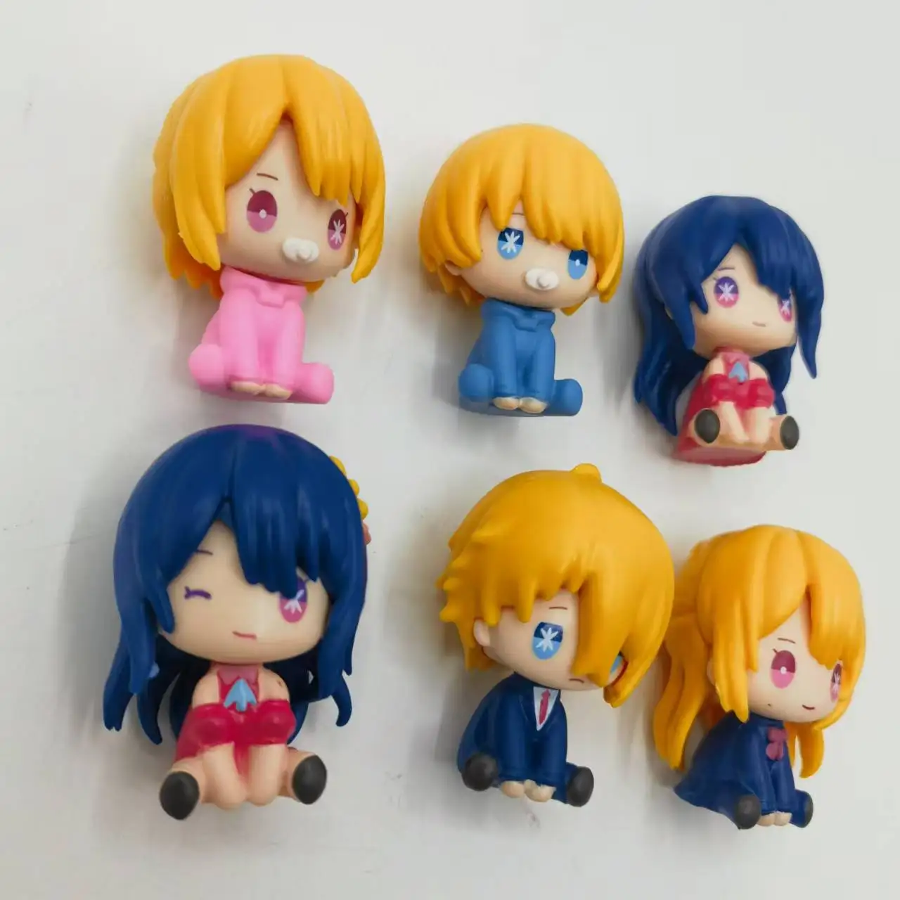 Anime OSHI NO KO cute Hoshino Ai Hoshino Aquamarin 6pcs/set sitting version Christmas Gift Birthday gift Figure toy 6cm