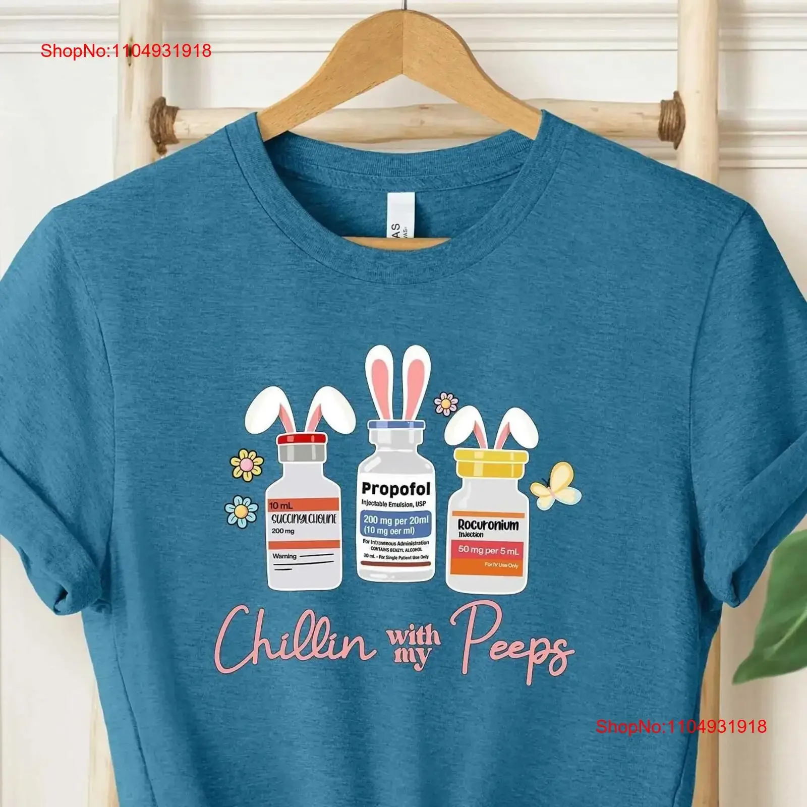 

Chilling With My Peeps T Shirt Cute Easter Nurse Day For Appreciation Funny Squad Life vintage Washed Comfortable Soft