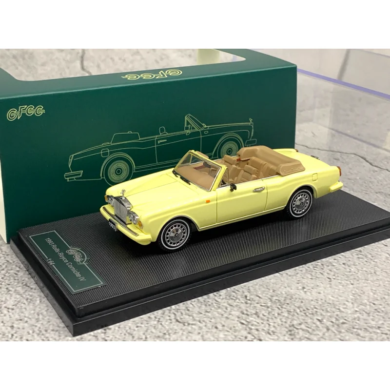 GFCC Diecast 1:64 Scale 1993 Corniche IV Convertible with Soft top Alloy Simulation Car Model Collection Decoration Gift Display