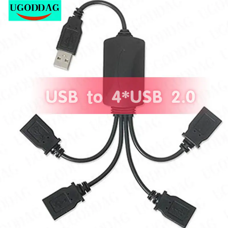 1 Male To 4 Female USB HUB Splitter extend cable USB 2.0 Extension Line Data Cable Power Adapter Socket Converter USB 2.0 Cable