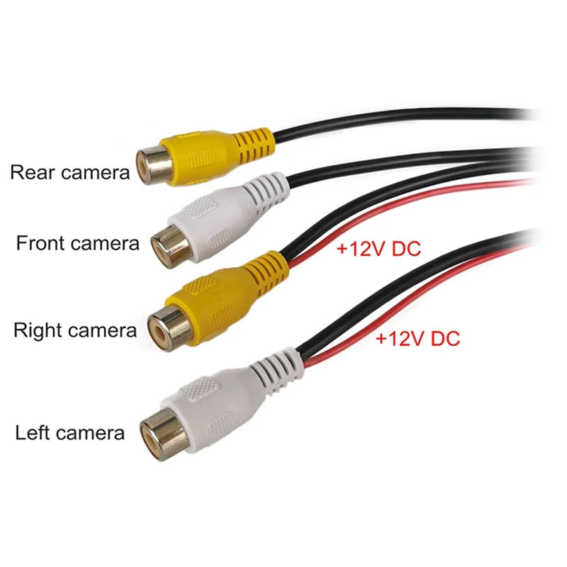 4 Cameras In 1 Video Control Image Combiner Channel Converter Box Spare Parts For Car Driving System Front Rear Left Right Views