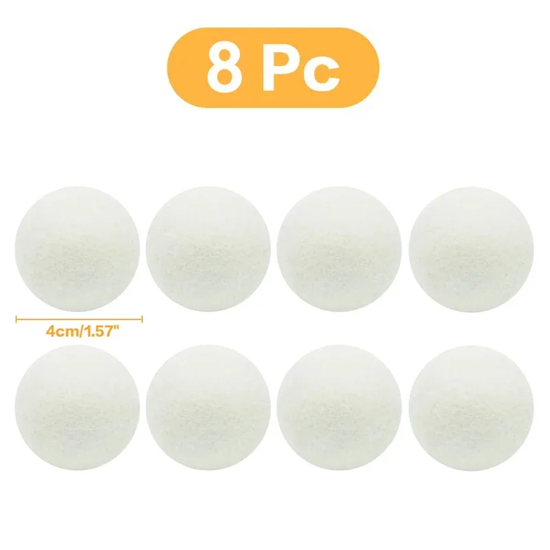 1-12 Stuks Herbruikbare Wol Droger Ballen Waterontharder Wasserij Thuis Wassen 4/5/6 Cm fleece Droge Kit Bal Nuttig Wasmachine Accessoires