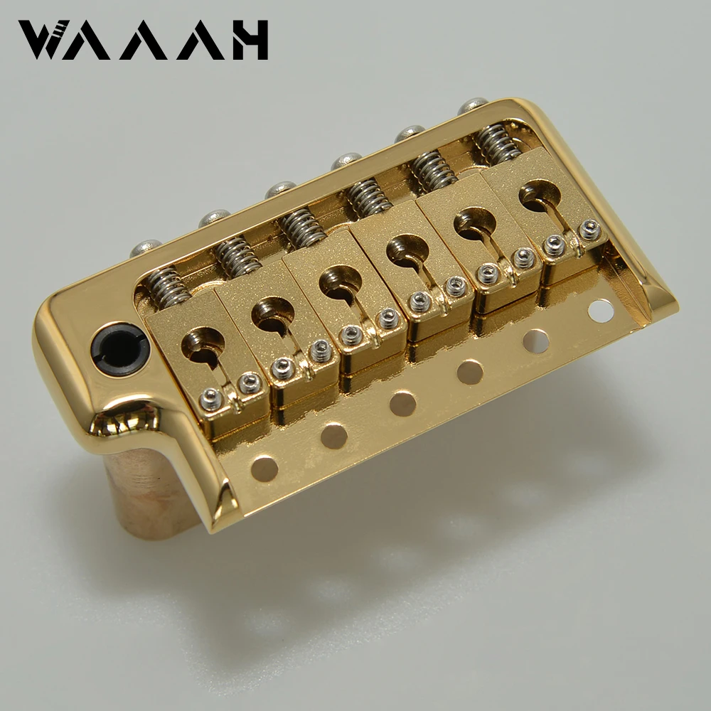 

Gold Color Guitar Tremolo Bridge for PRS Style Knife Edge CNC Machined Ultra 52.5mm Brass 6 Screws for ST Electric Guitar