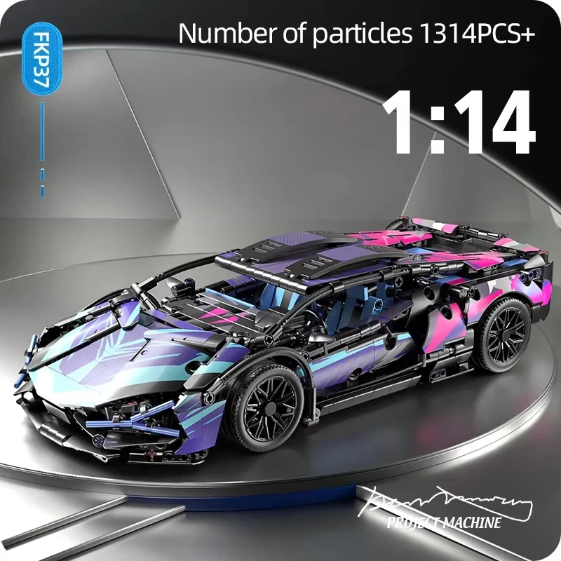 

1:14 Technical Building Blocks Racing Model Car,Collectible Toy Car Construction Set for Boys, Desktop Decorations