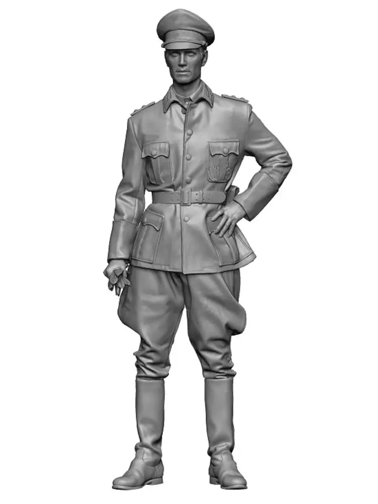 Officier de la seconde guerre mondiale, soldat de figurine modèle en résine, thèmes militaires de la seconde guerre mondiale, kit non assemblé et non peint, 1/35