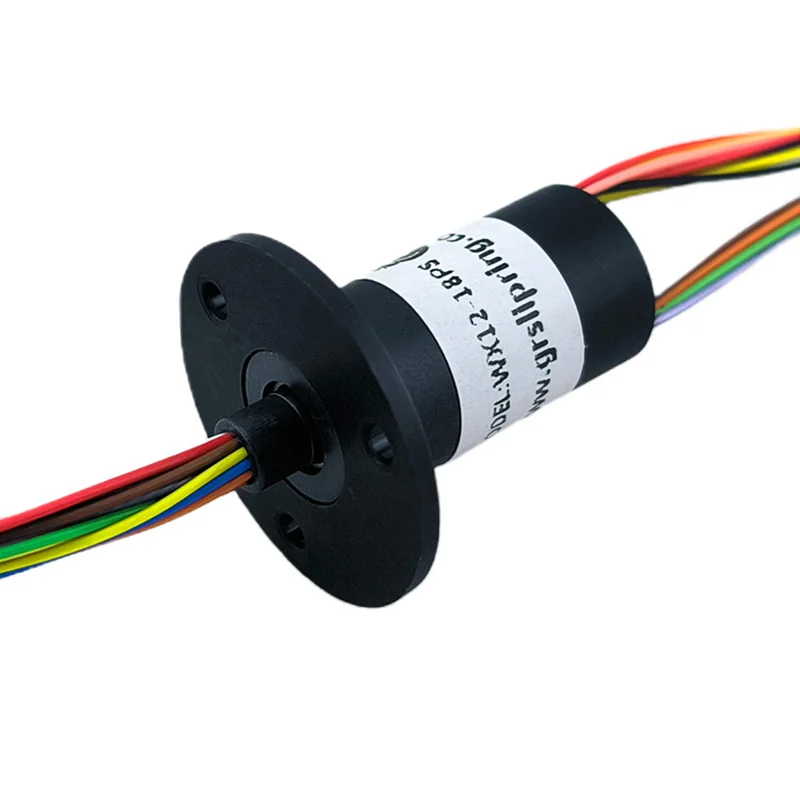 Flange slip ring 18 circuits 2A currecurrent 360 rotation electric connector OD12.4 multi-way conductive ring with cap slip ring