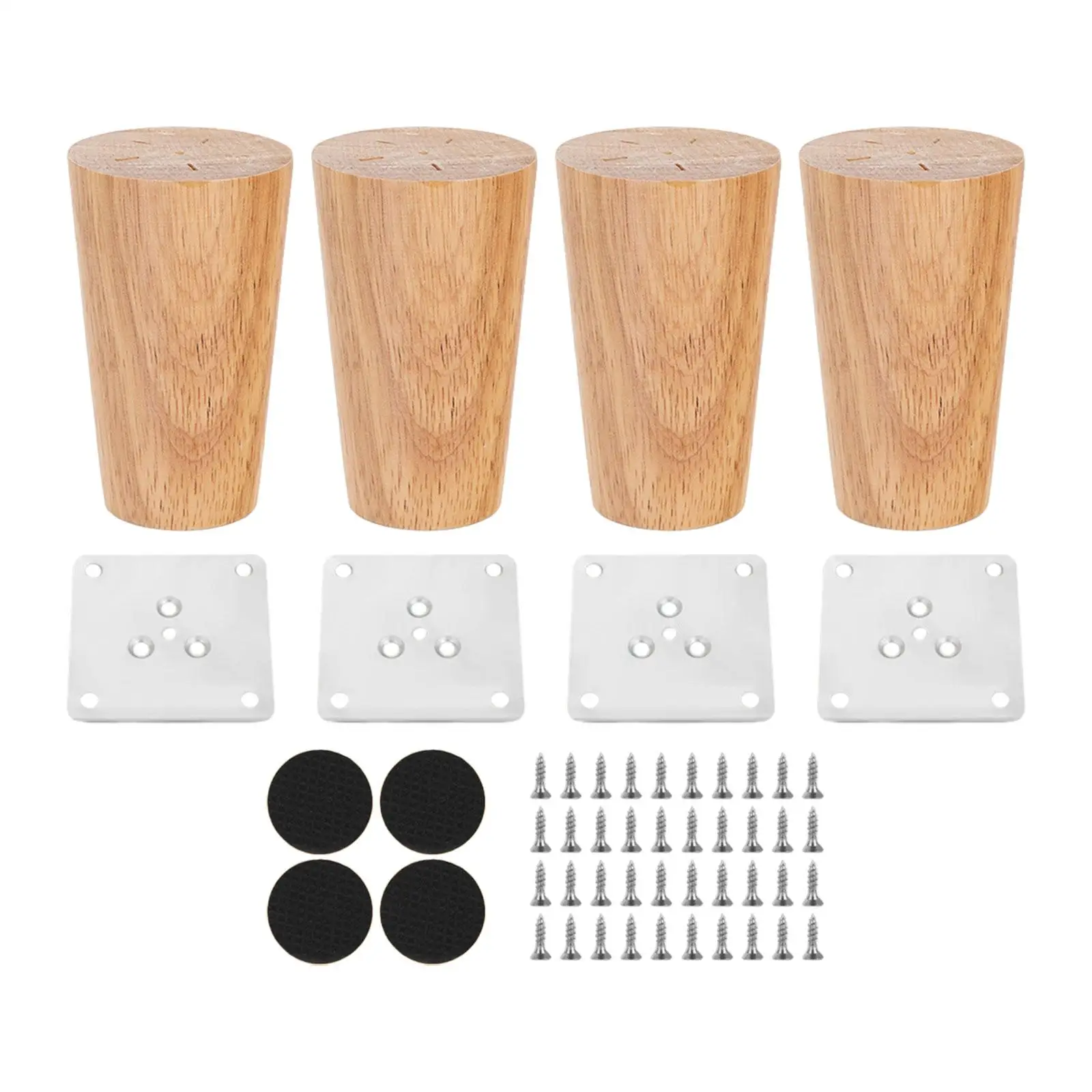 4 Pieces Cabinet Legs Cabinet Feet Compact Multifunctional Sturdy Non Slip Table Legs Wood Furniture Legs for Coffee Table