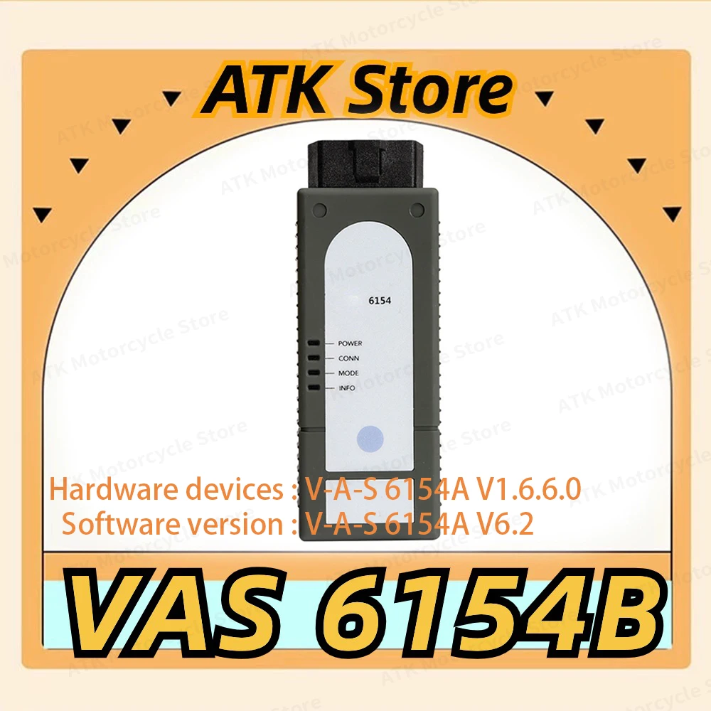 Latest  V-A-S 6154B V-A-G Original Diagnostic Tool for V-W AUU-di S-eat V-A-S 6154b With OD-IS Engineering V1.6.6 Software V6.20