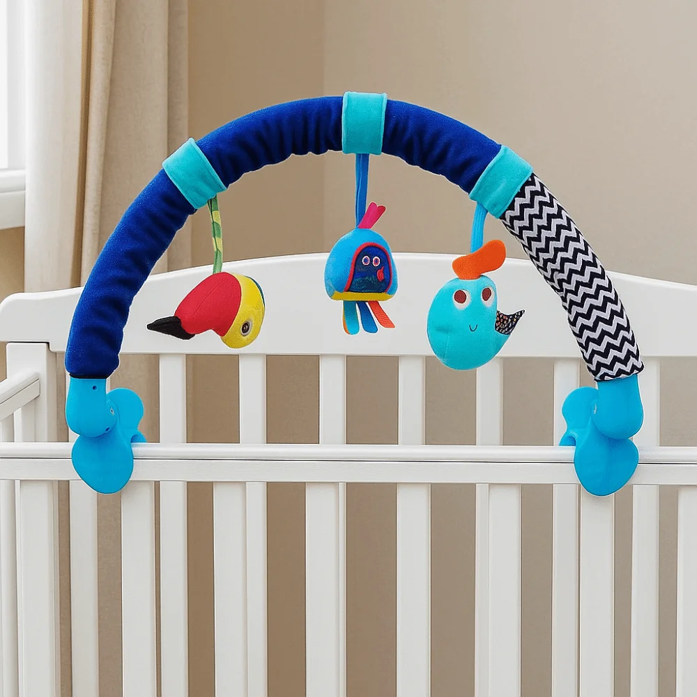 Sonagli per culla in cotone PP Giocattoli musicali Ciondolo per la prima educazione Campana Passeggino Letto Giocattoli appesi Sonagli pendenti sensoriali per bambini morbidi