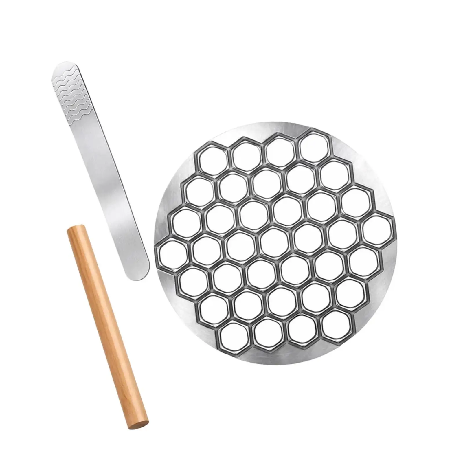Kitchen Ravioli Maker 37 Holes Dumpling Making Tool Premium Aluminum Alloy Easy to Use Set for Party Cooking