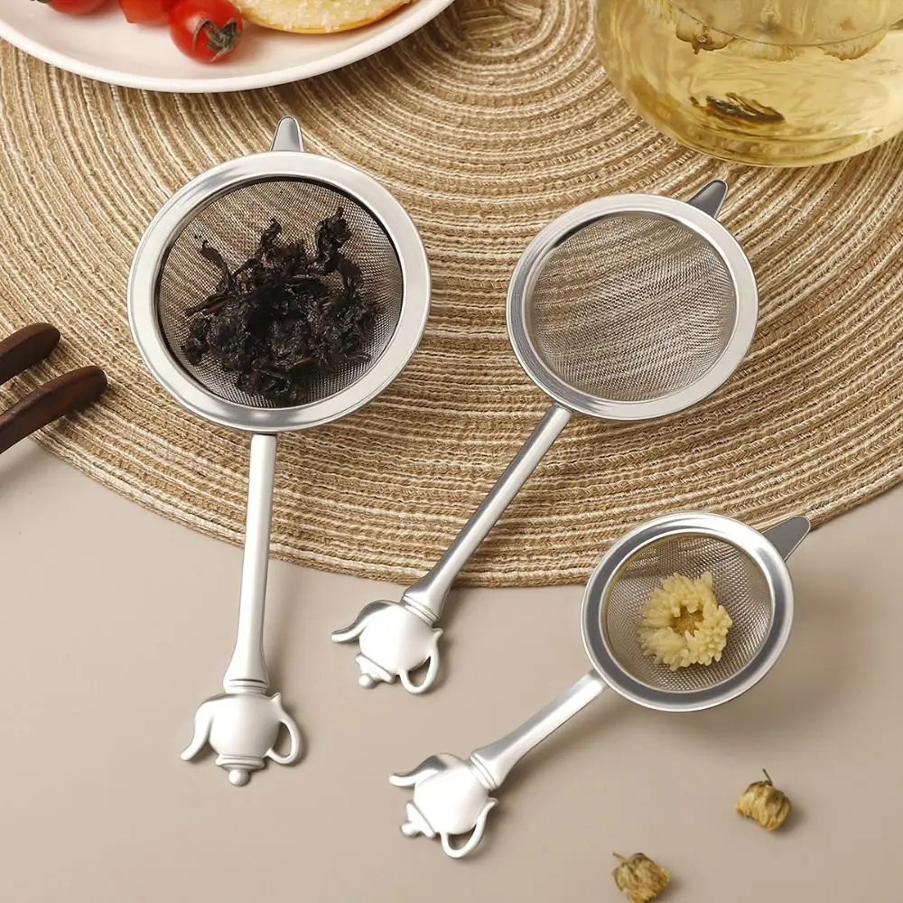 Teapot Handle Matcha Sifter Very Fine Mesh Easy to Clean Tea Strainer Stainless Steel Rust-Proof Cocktail Sieve for Kitchen - view 3