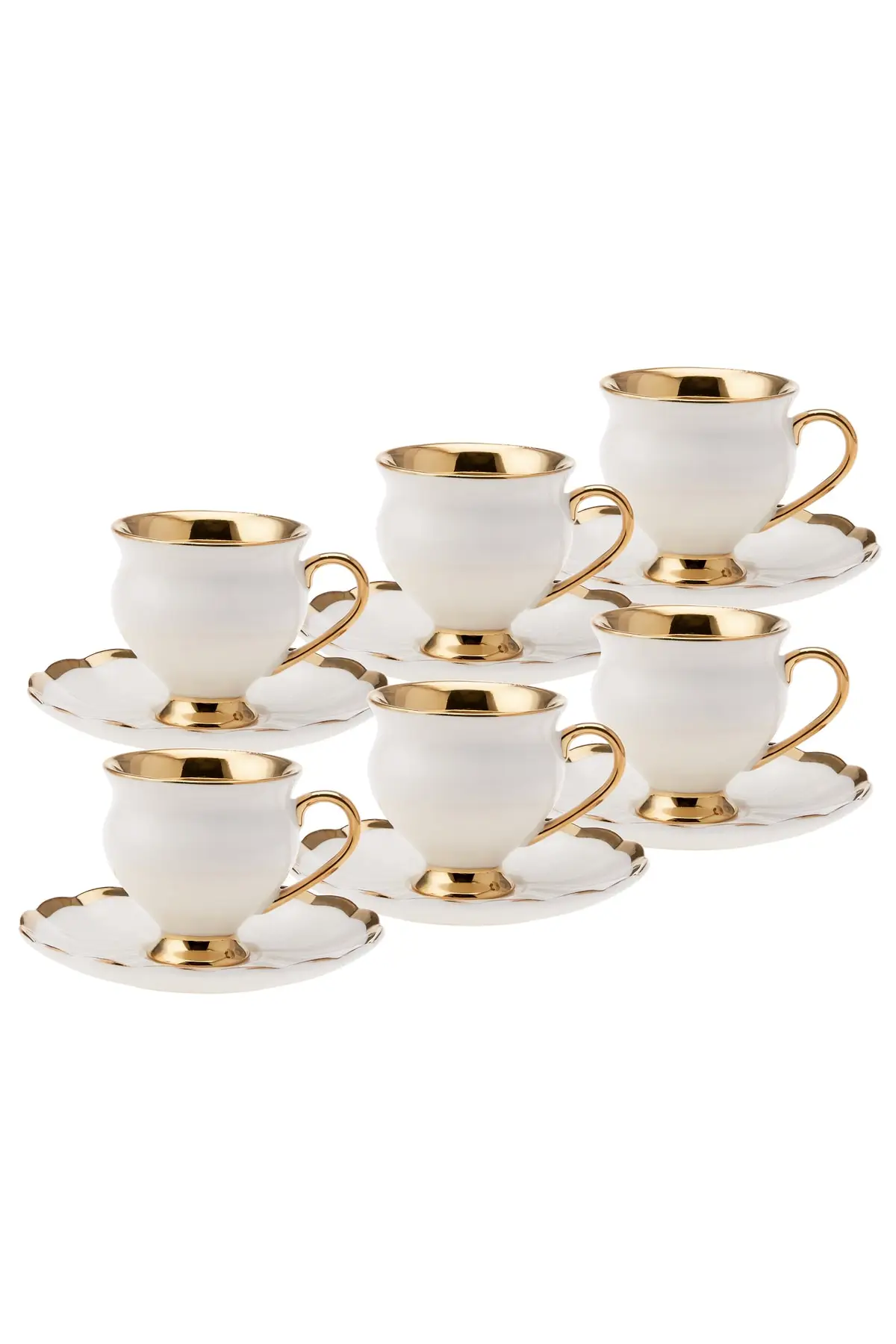 DOLBOVI Exclusive white 6 person coffee cup set 90ml