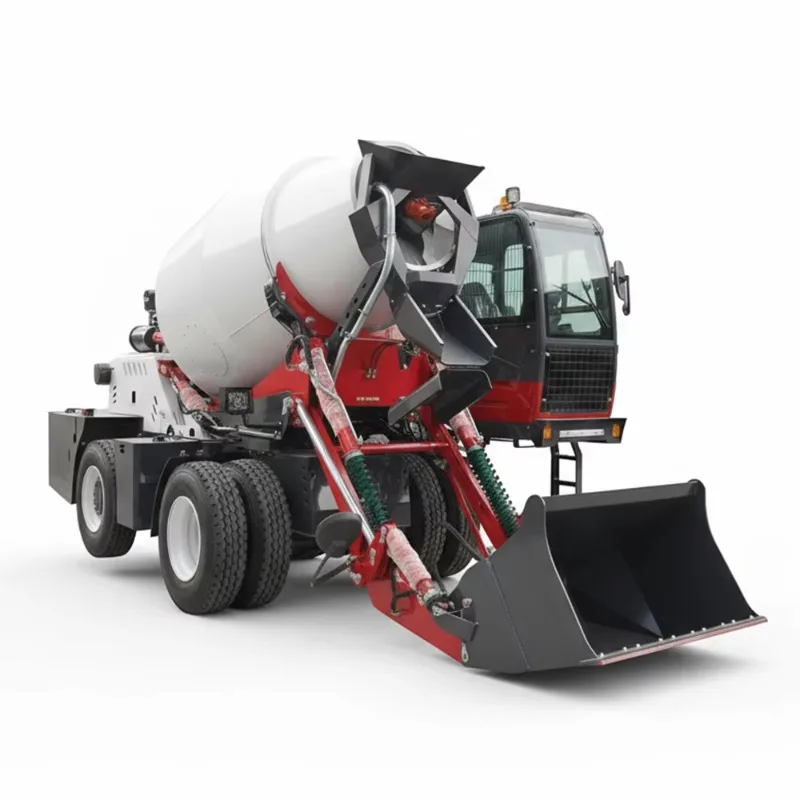 Customized Automatic Self Loading Concrete Mixer Truck 2.6 3.5 4 5.5m³ 270 Degree Unloading Diesel Truck for Construction Site