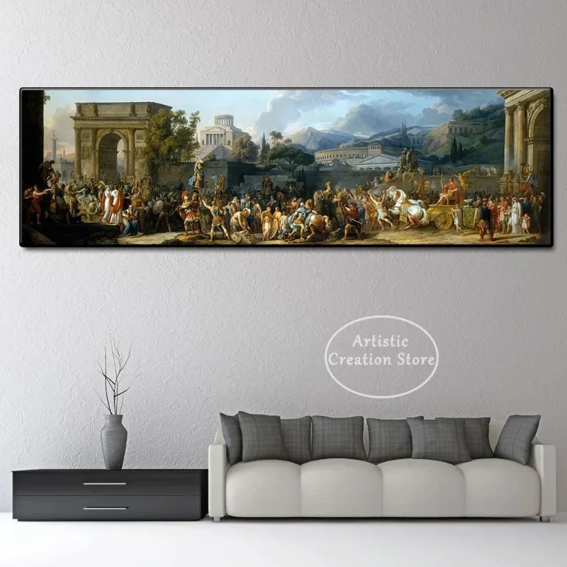 Roman History The Triumph of Consul Aemilius Paulus Poster Print Canvas Painting Wall Pictures Wall Art Living Room Home Decor