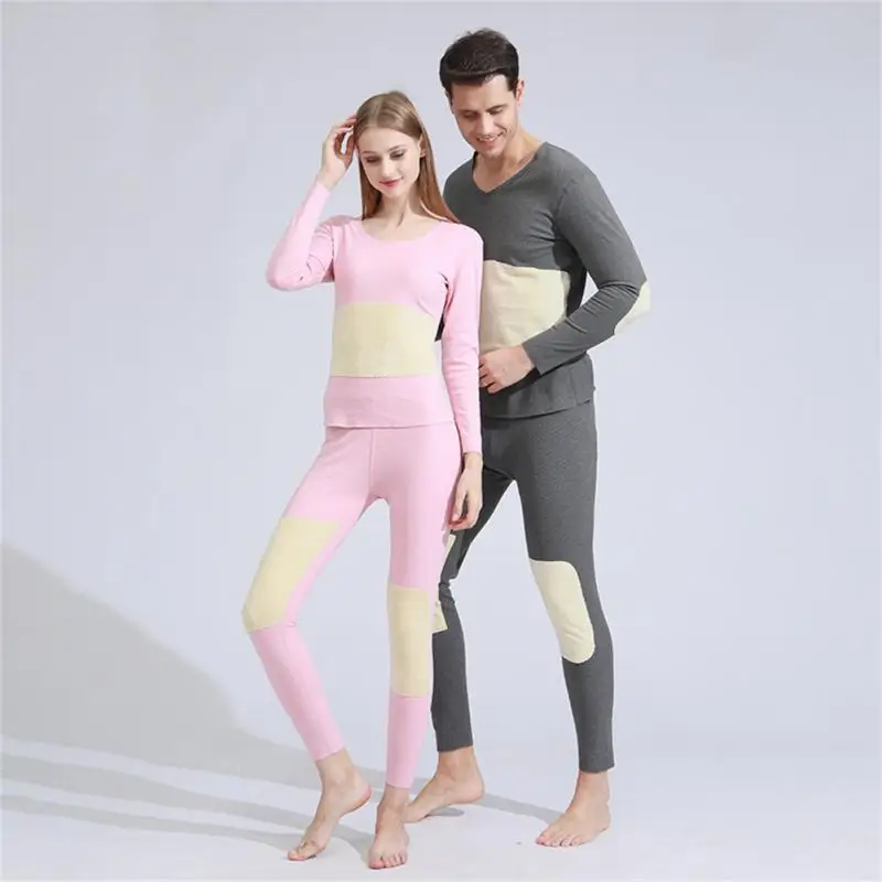 Traceless Thermal Underwear Set For Women Ultra-Thin Intimate Pajamas Winter Constant Temperature Long Sleeve Lingerie 2pcs Suit